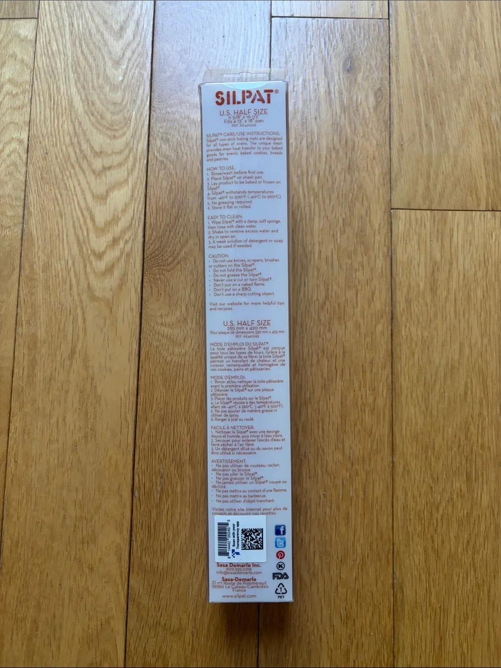 Silpat Half Size Baking Mat - Non-Stick Silicone Pastry Sheet